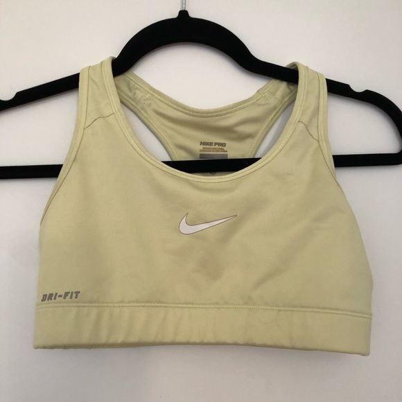 light yellow sports bra